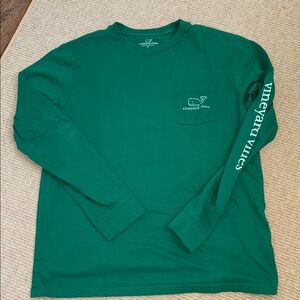 Vineyard Vines Kids Green Long Sleeve Shirt